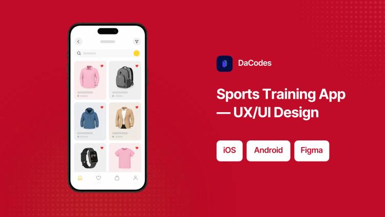 Preview of the UI/UX Design for Sports Training Mobile App