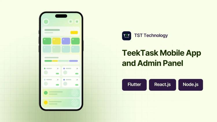 Preview of the TeekTask Cross-Platform Mobile App & Admin Dashboard