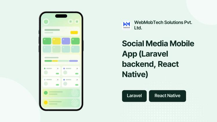 Preview of the Social Media Mobile App (Laravel backend, React Native)