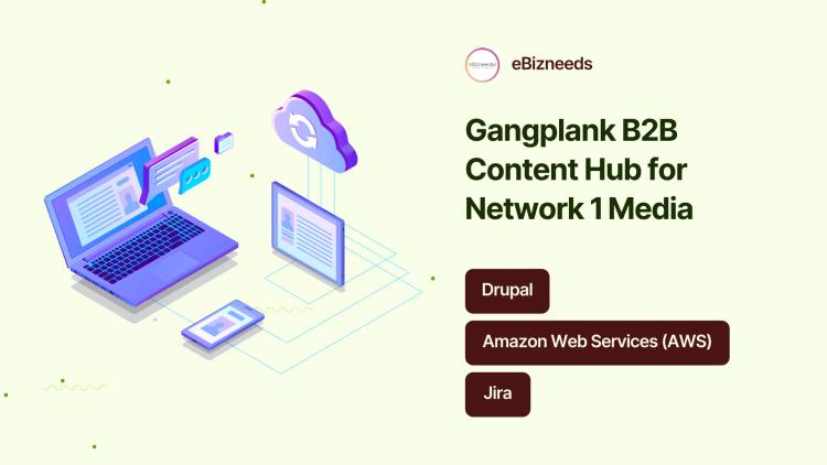 Preview of the Gangplank B2B Content Hub (Drupal) for Media House