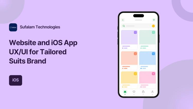 Preview of the Website and iOS App UX/UI for Tailored Suits Brand