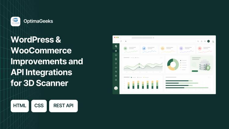 Preview of the WordPress & WooCommerce Improvements and API Integrations for 3D Scanner