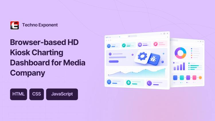 Preview of the Browser-based HD Kiosk Charting Dashboard for Media Company