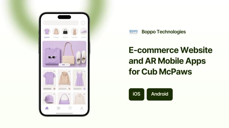 Preview of the E-commerce Website and AR Mobile Apps for Cub McPaws