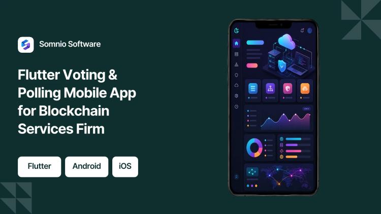 Preview of the Flutter Voting & Polling Mobile App for Blockchain Services Firm