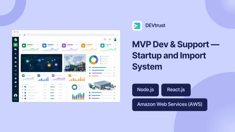 Preview of the MVP Development for Startup and Import Management System