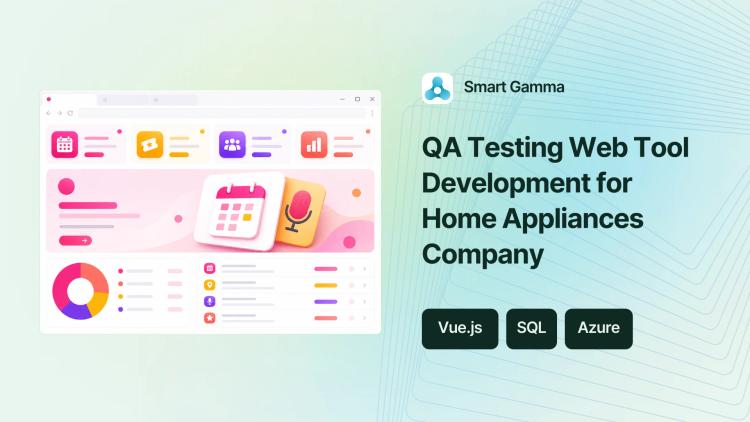 Preview of the QA Testing Web Tool Development for Home Appliances Company