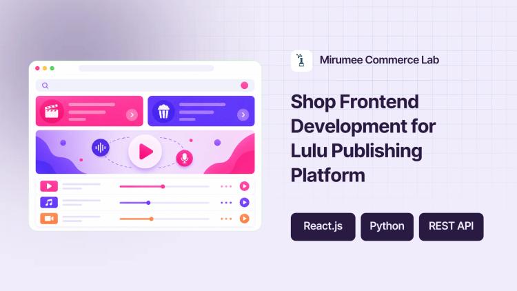 Preview of the Shop Frontend Development for Lulu Publishing Platform