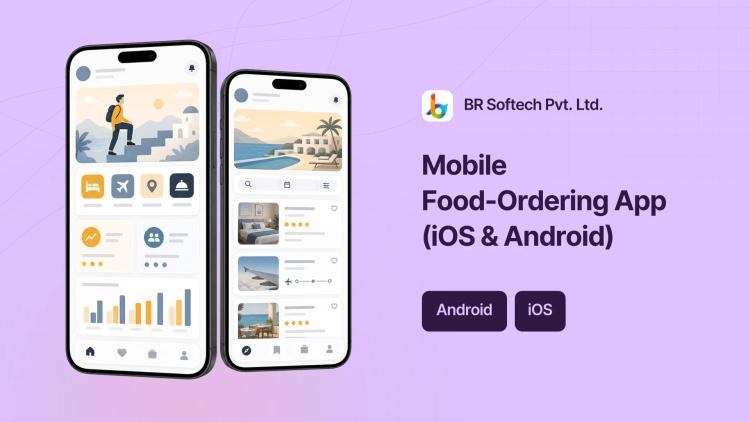 Preview of the Mobile Food-Ordering App (iOS & Android)