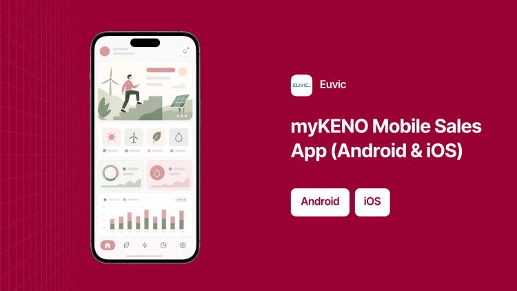Preview of the myKENO Mobile Sales App (Android & iOS)