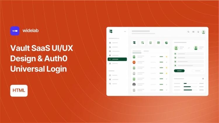 Preview of the Vault SaaS UI/UX Design & Auth0 Universal Login