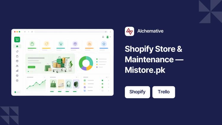 Preview of the Shopify Store Development & Maintenance for Mistore.pk