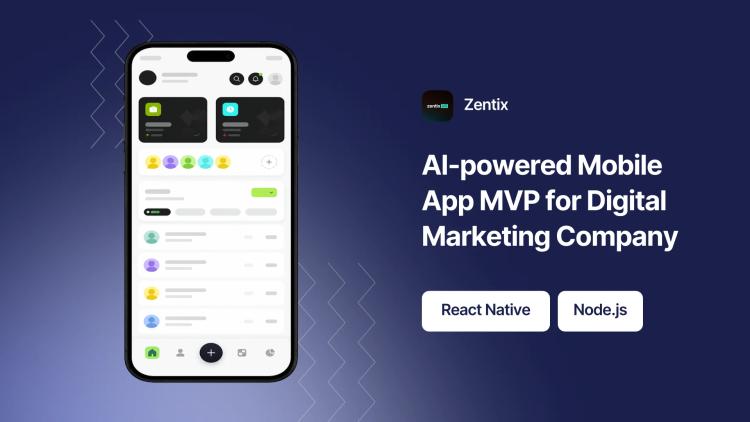 Preview of the AI-powered Mobile App MVP for Digital Marketing Company