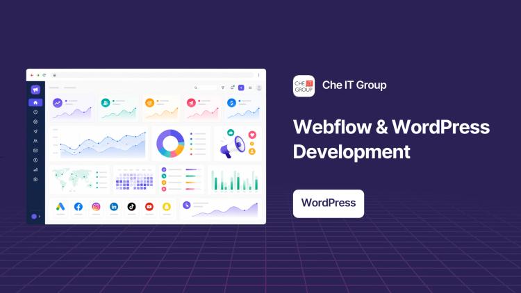 Preview of the Webflow & WordPress Front- and Back-End Development