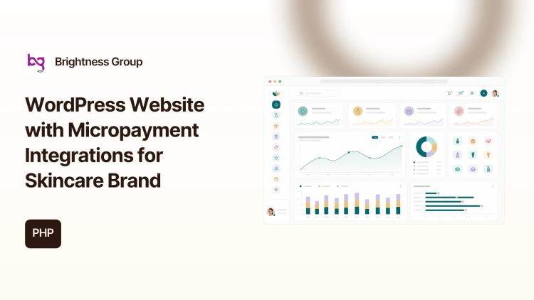 Preview of the WordPress Website with Micropayment Integrations for Skincare Brand