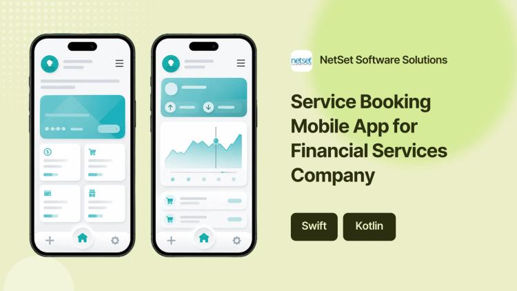 Preview of the Service Booking Mobile App for Financial Services Company