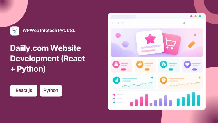 Daiily.com Website Development (React + Python) image