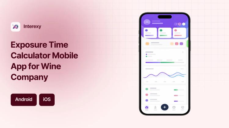 Preview of the Exposure Time Calculator Mobile App for Wine Company