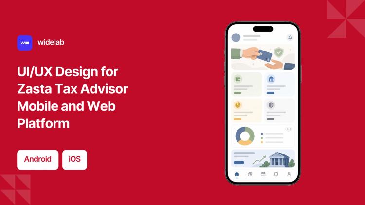 Preview of the UI/UX Design for Zasta Tax Advisor Mobile and Web Platform