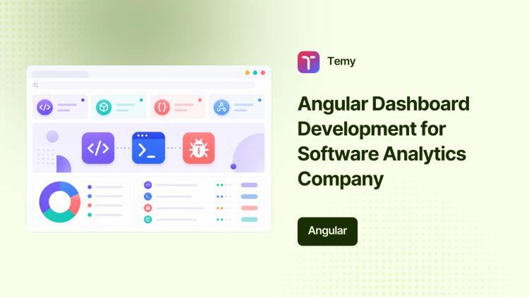 Preview of the Angular Dashboard Development for Software Analytics Company