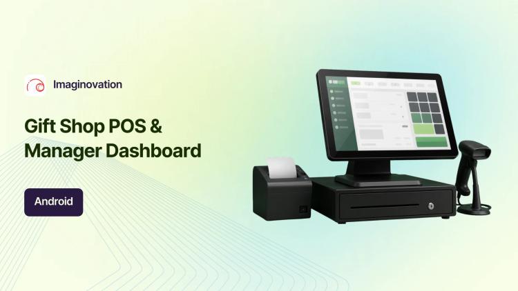 Preview of the Android POS System and Manager Dashboard for Gift Shop