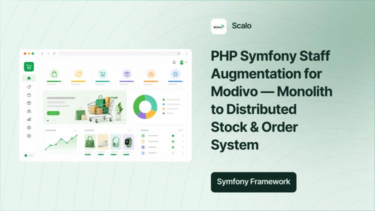 Preview of the PHP Symfony Staff Augmentation for Modivo — Monolith to Distributed Stock & Order System