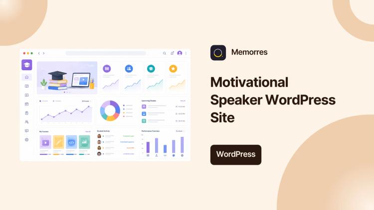 Preview of the WordPress Website & E-commerce for Motivational Speaker