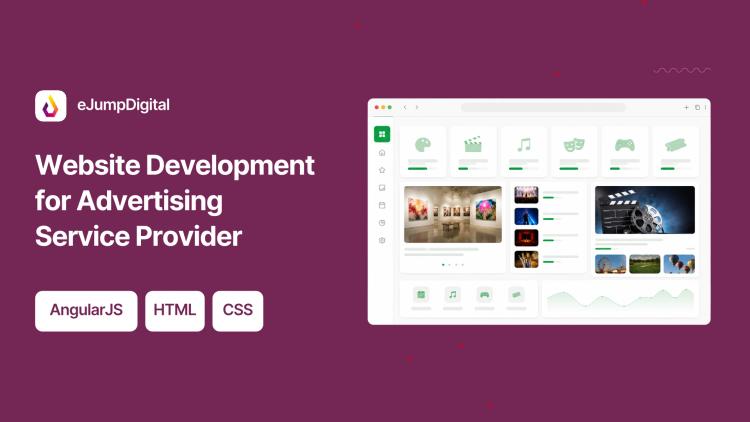 Preview of the Website Development for Advertising Service Provider
