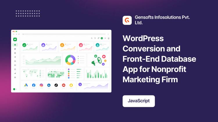 Preview of the WordPress Conversion and Front-End Database App for Nonprofit Marketing Firm