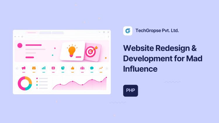 Preview of the Website Redesign & Development for Mad Influence