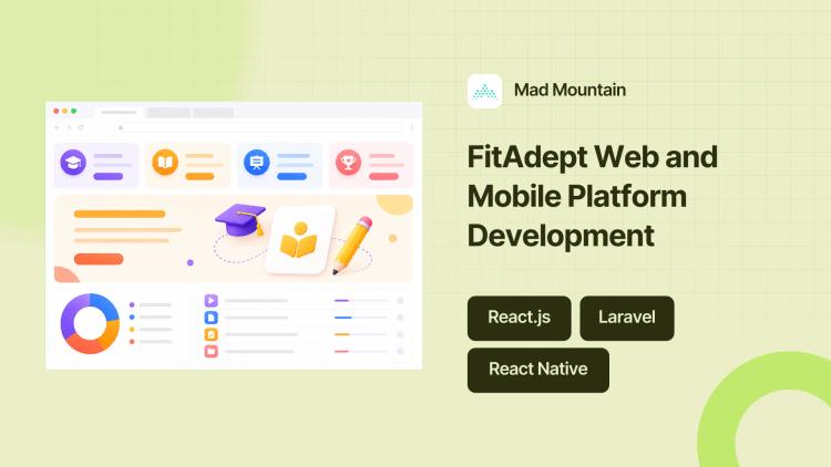 Preview of the FitAdept Web and Mobile Platform Development