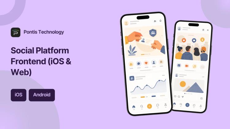 Preview of the Social Platform Frontend (iOS & Web)