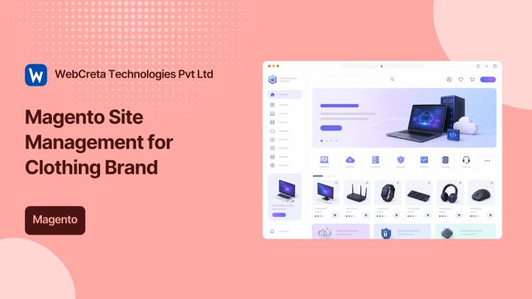 Preview of the Magento Website Management for Clothing Retailer
