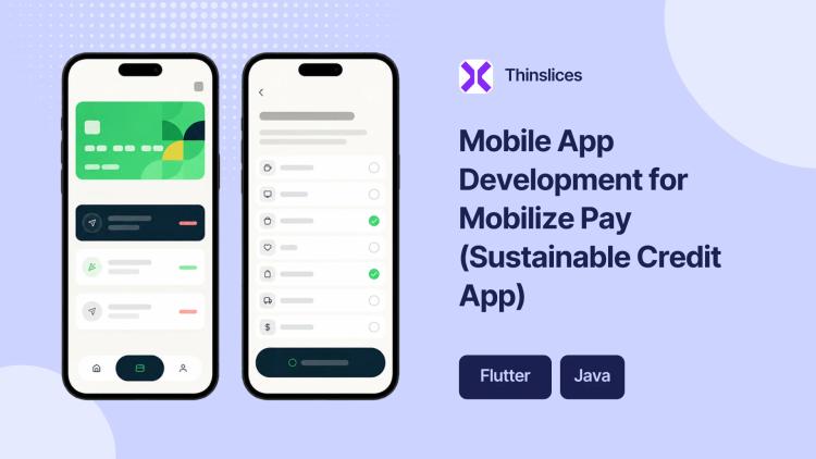 Preview of the Mobile App Development for Mobilize Pay (Sustainable Credit App)