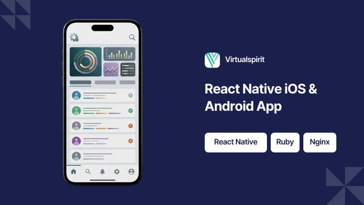 Preview of the React Native Mobile App for Application Publishing Company
