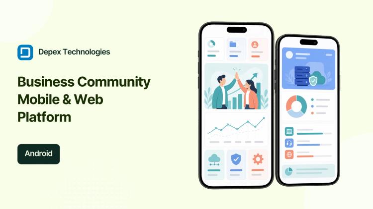 Preview of the Business Community Android App & Web Platform with Dashboard