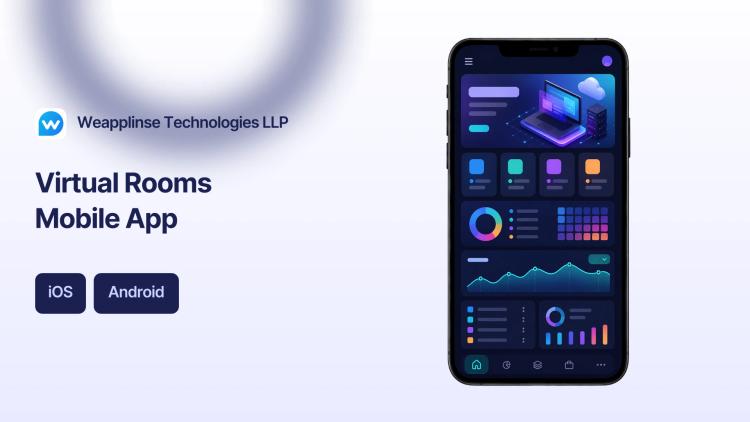 Preview of the Virtual Rooms Mobile App (iOS & Android)