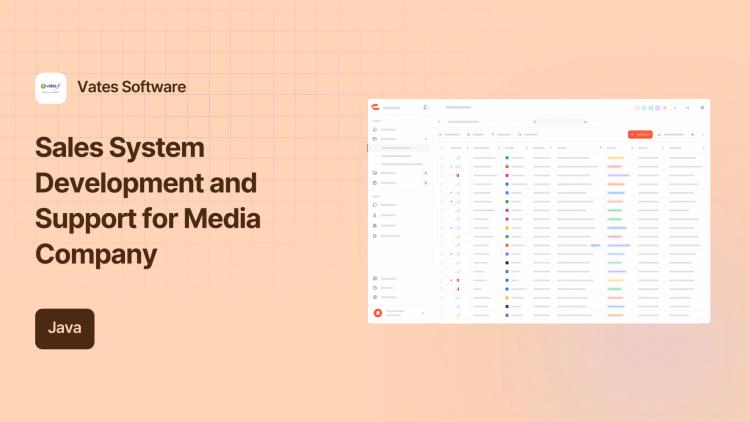 Preview of the Sales System Development and Support for Media Company