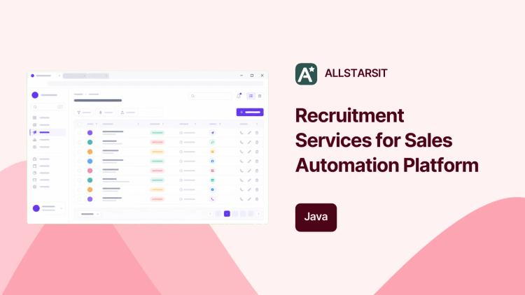 Preview of the Recruitment Services for Sales Automation Platform