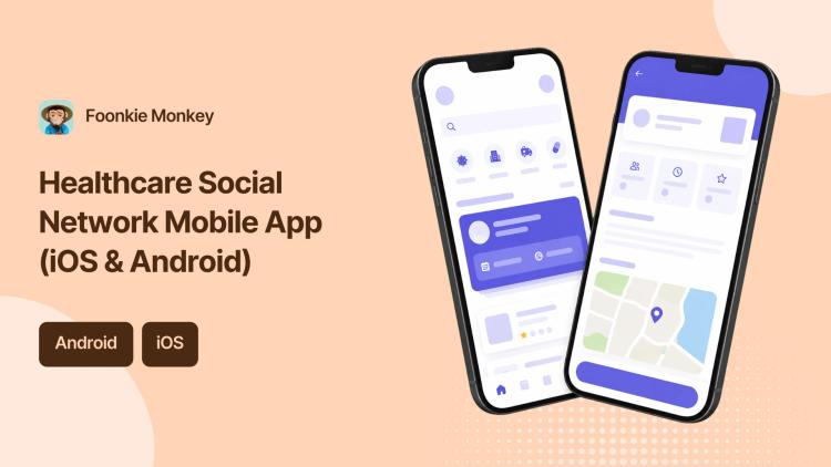 Preview of the Healthcare Social Network Mobile App (iOS & Android)