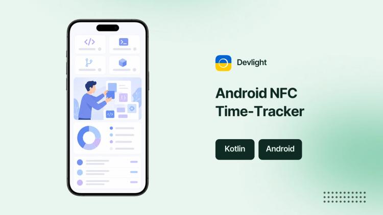 Preview of the Android NFC Time-Tracking App for IT Startup