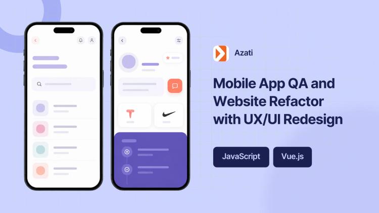 Preview of the Mobile App QA and Website Refactor with UX/UI Redesign