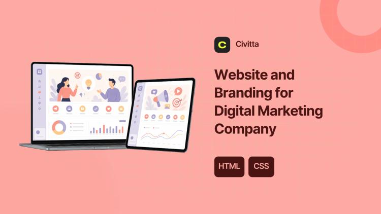 Preview of the Website and Branding for Digital Marketing Company