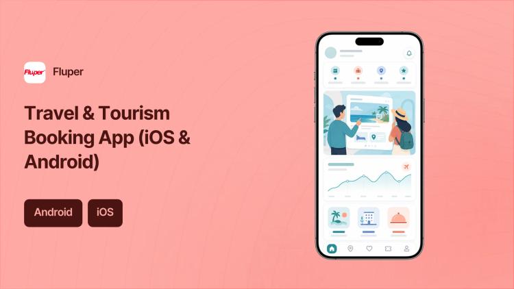 Preview of the Travel & Tourism Booking App (iOS & Android)