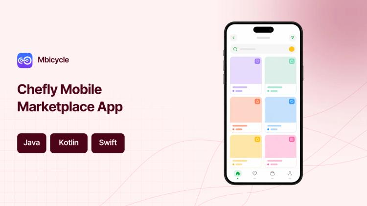 Preview of the Chefly Mobile Marketplace App (iOS & Android)