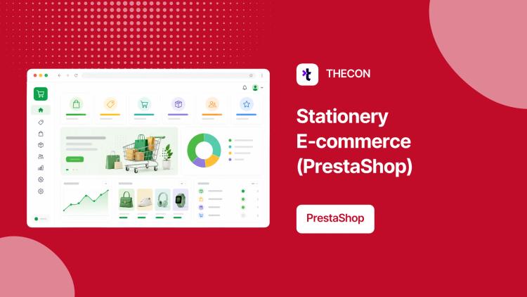 Preview of the Stationery & Supply PrestaShop E-commerce Website
