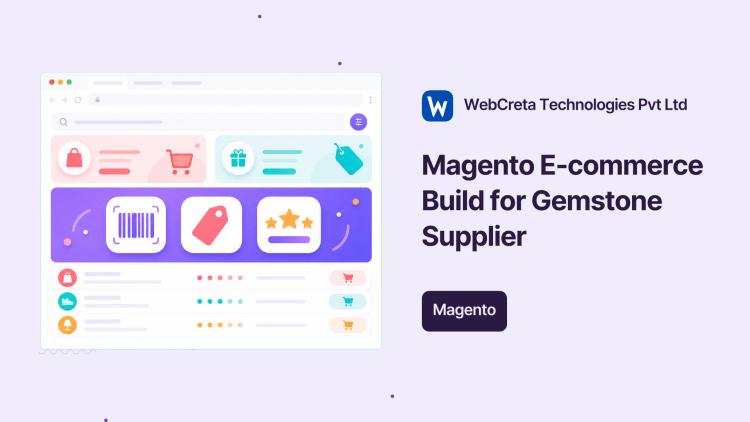 Preview of the Magento 2.4 E-commerce Development for Gemstone Supplier