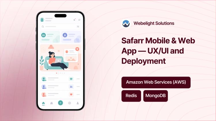 Preview of the Safarr Social Networking App Development