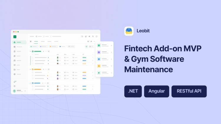 Preview of the Fintech Add-on MVP & Gym Software Maintenance