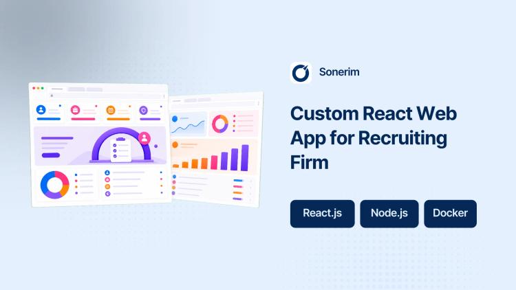Preview of the Custom React Web Application for Recruiting Software Company
